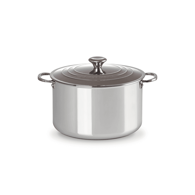 Signature Uncoated Stockpot with lid, 28cm, Stainless Steel