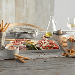 Image showing the Natural Canvas Small rectangular platter, 26 x 14.5 x 2.5cm product.