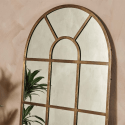 Image showing the Imoma Full Length Arch Mirror, H180 x W80cm, Brass product.