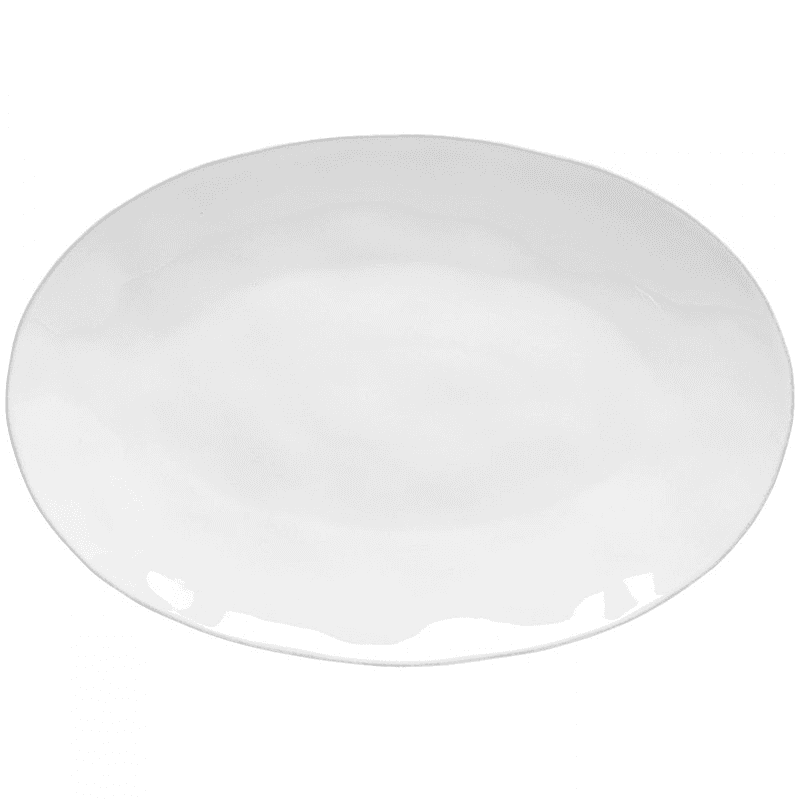 Livia Oval Platter, D45cm, Gloss White
