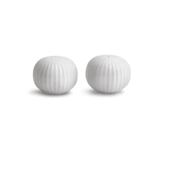 Image showing the Hammershoi Set of salt and pepper shakers, W6 x H4.5cm, White product.