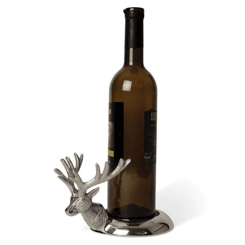 Stag Bottle Holder, H10.5 x W20cm, Silver