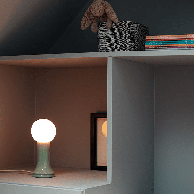 Shore Table Lamp with G95 LED Bulb EU, Sea Green
