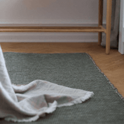 Image showing the Hazelnut Rug, H60 x W150cm, Bottle Green product.