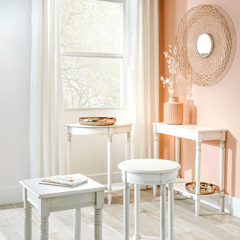 Heritage Rectangular Console Table, Elizabeth White