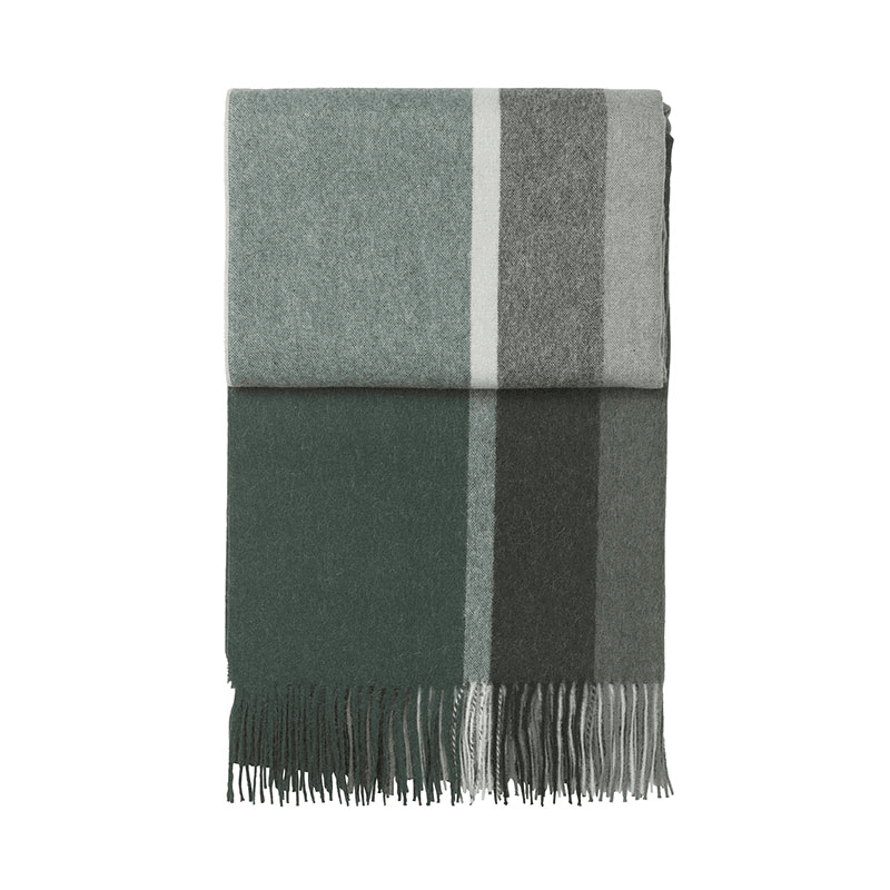 Manhattan Plaid Throw, H200cm x W130cm, Evergreen/Botanic Green