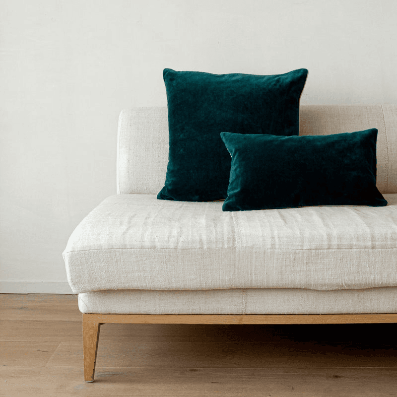 Misi Velvet Cushion, 30 x 50cm, Pine