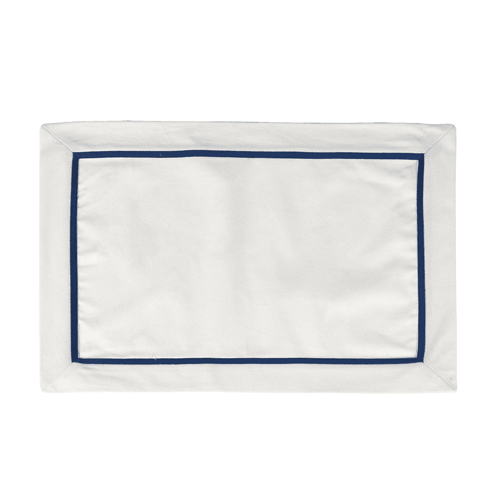 Cotton Set of 4 Placemats, 35 x 50cm, Navy