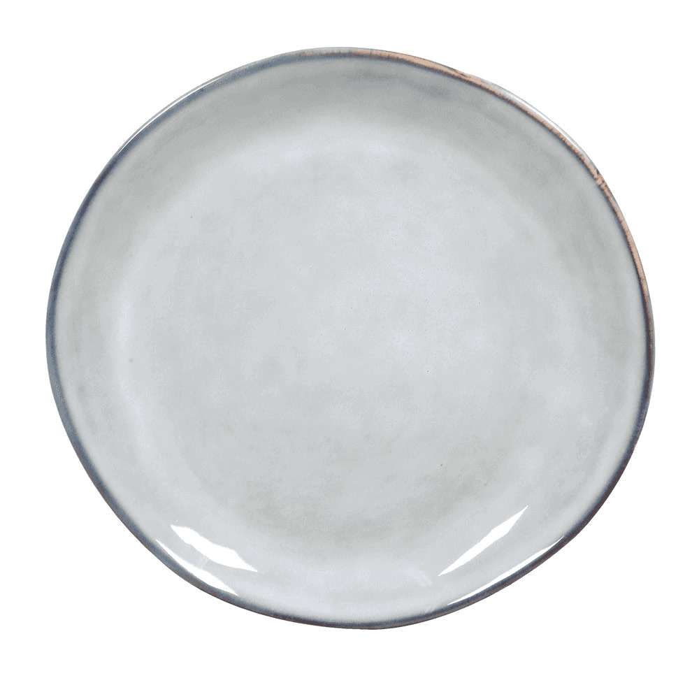 Flax Set of 4 Side Plates, D20cm, White
