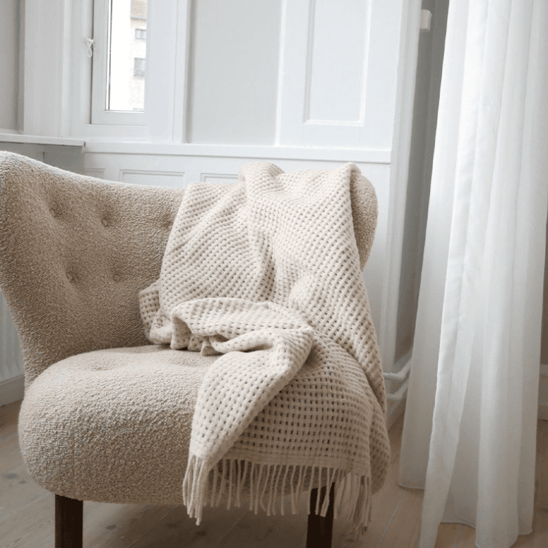 Basket Throw, H130 x W200cm, Beige