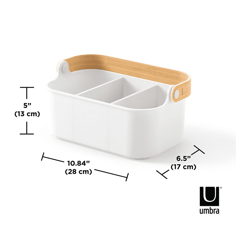 Bellwood Bin, White & Natural