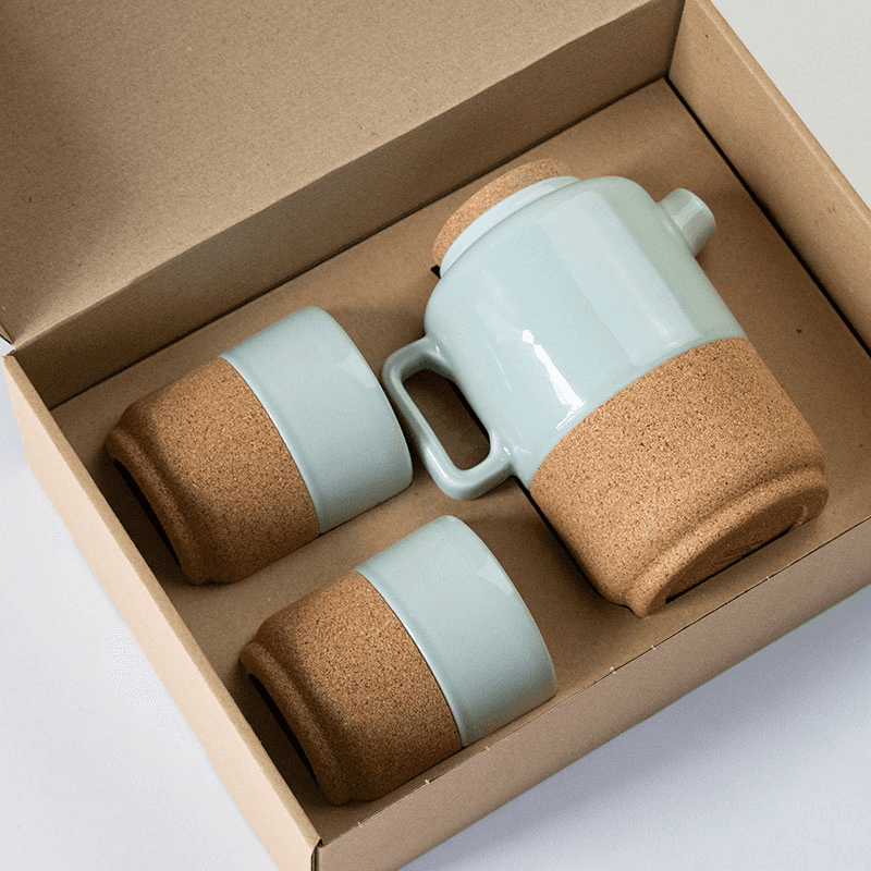 Eco Tea Set for Two, Aqua