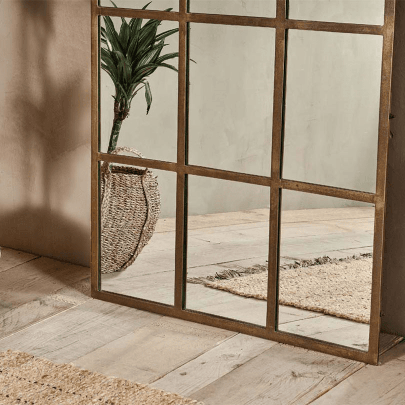 Imoma Full Length Arch Mirror, H180 x W80cm, Brass