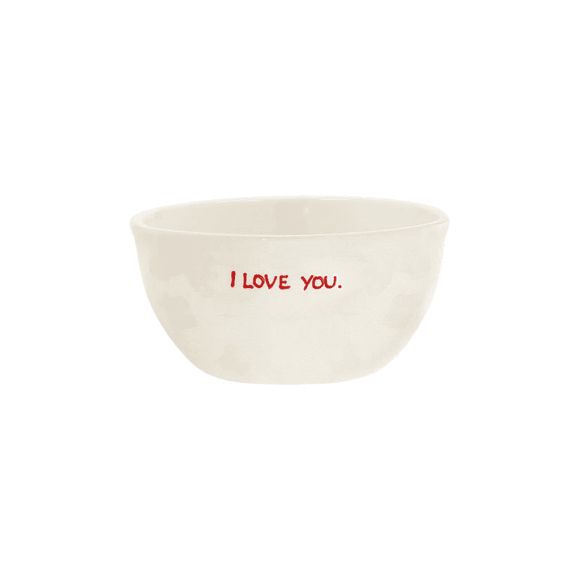 I Love You Bowl, D17cm, Red