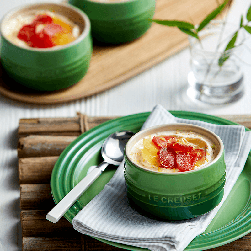 Stoneware Stackable Ramekins, Bamboo Green
