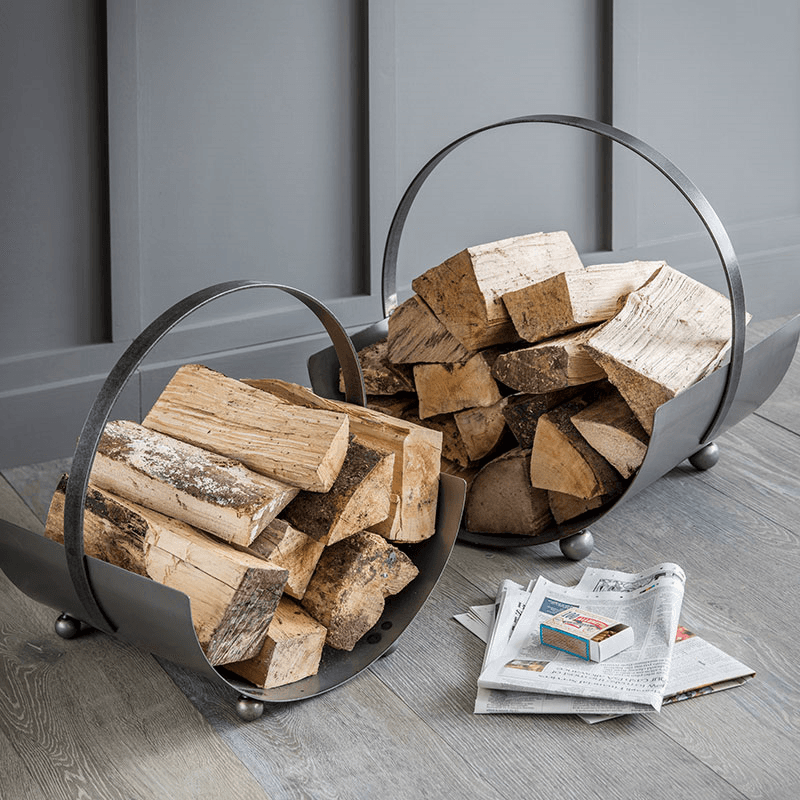 Lodge Round Log Carrier, D35cm, Steel
