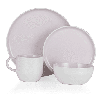 Image showing the Oslo 16 Piece Dinnerware Set, Pink product.