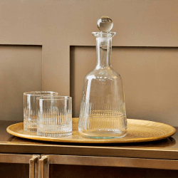 Image showing the Mila Recycled Decanter, 1L, Clear product.