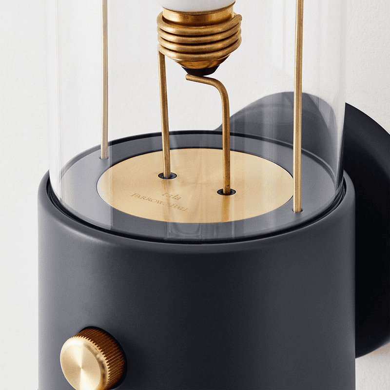The Muse Farrow & Ball Wall Light, Hackles Black
