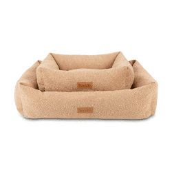 Image showing the Luxury Boucle Box Bed, 60 x 50cm, Desert Tan product.