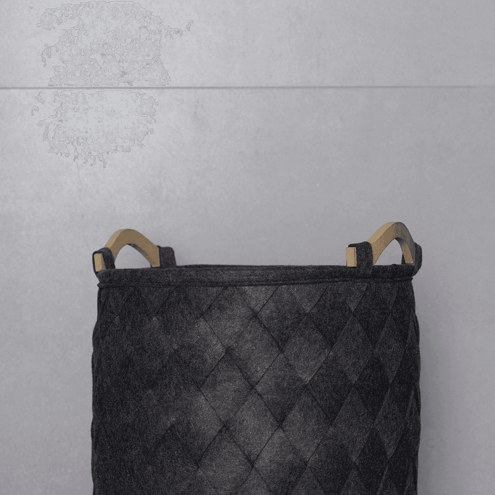 Amy Laundry basket, 40 x 60cm, Dark Grey