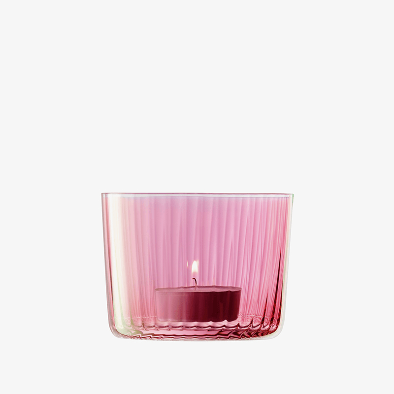 Gems Set of 4 Tealight Holders, H6cm, Garnet