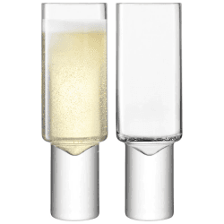 Image showing the Boris Set of 2 Champagne Flutes, 240ml, Clear product.