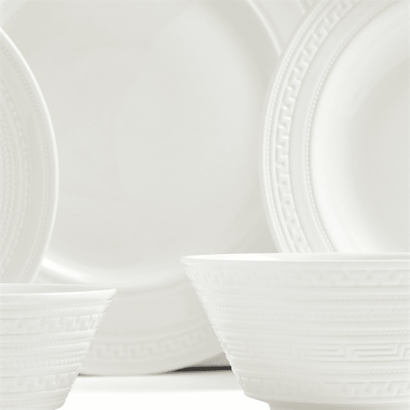 Intaglio 10 Piece Dinnerware Set, White