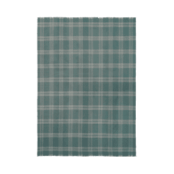 Image showing the Check Throw, H190cm x W130cm, Green/Light Green product.