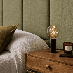 Image showing the Knuckle Table Lamp with Voronoi I, Blackened Oak product.