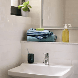 Image showing the Carnaby Stripe Bath Sheet, Blue product.
