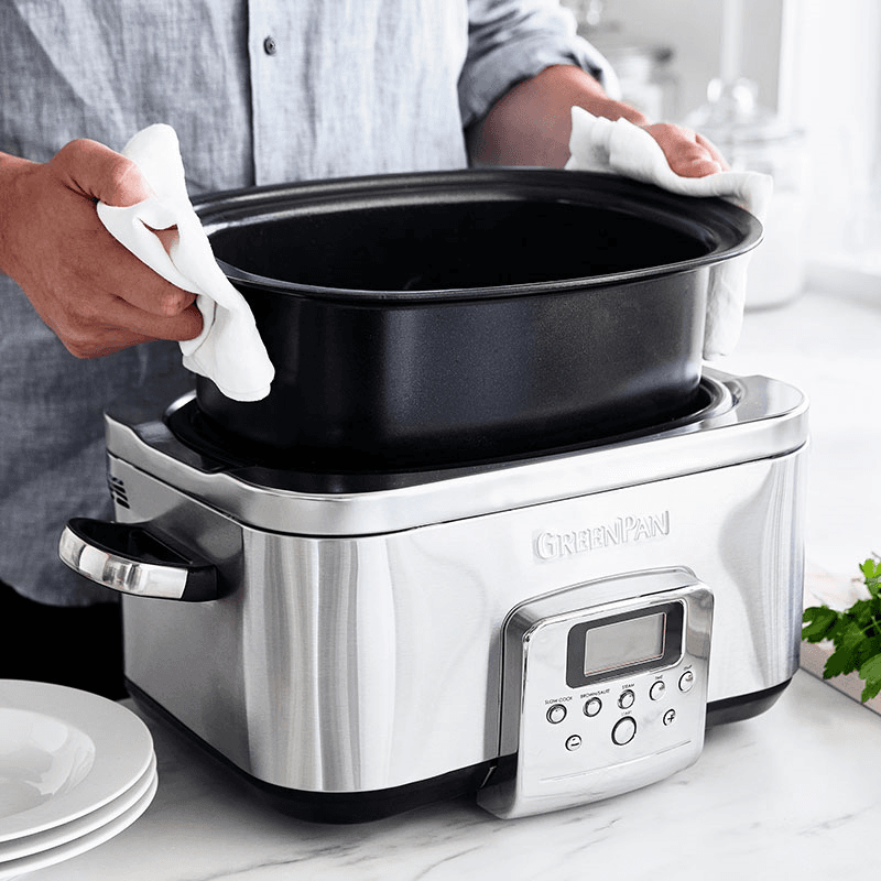 Non-Stick Slow Cooker, 6L, Stainless Steel