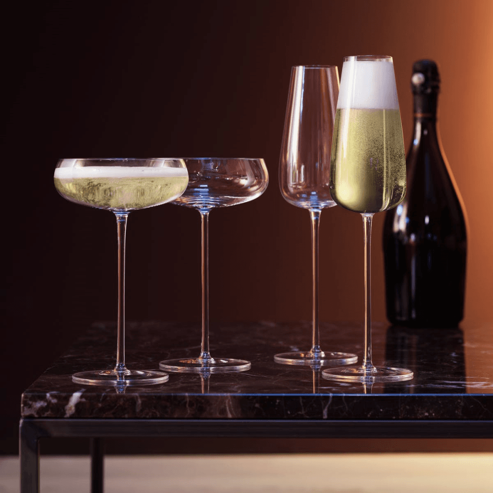 Wine Culture Pair of champagne flutes, 330ml, clear