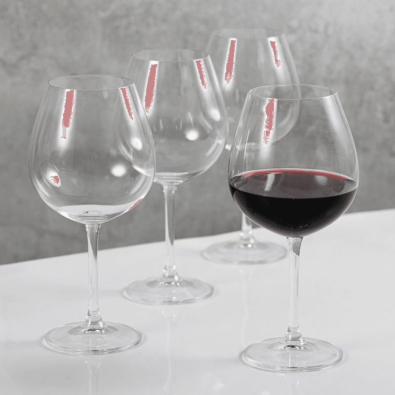 Julie Set of 4 Red Wine Glasses, 739ml, Clear