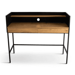Image showing the Otto Smart Desk, Oak/Black product.