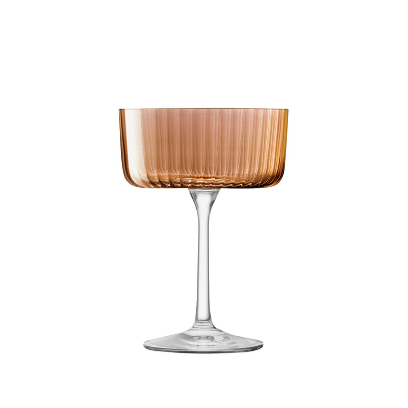 Gems Set of 4 Champagne/Cocktail Glasses, 230ml, Amber