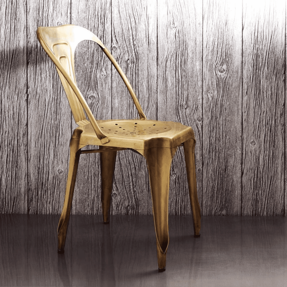 Isaac Iron Chair Brass, Brass