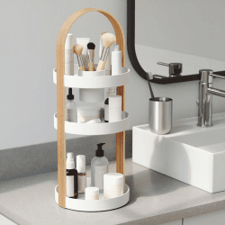 Image showing the Bellwood Organiser, H50cm, White & Natural product.