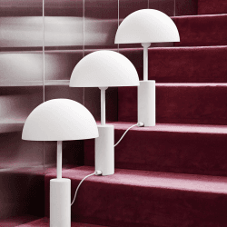 Image showing the Cap Table Lamp D28 x H50cm White, White product.