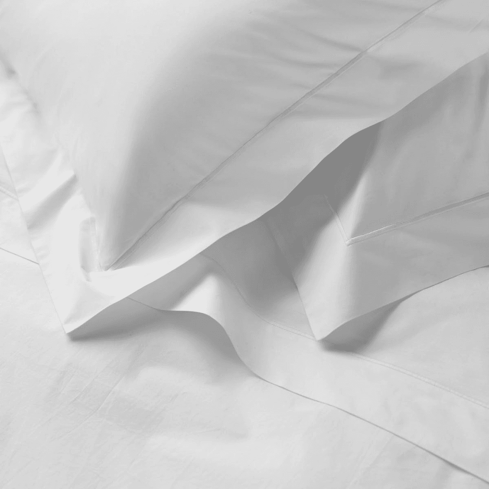 Savoy - 400 Thread Count Egyptian Cotton Double duvet cover, W200 x L200cm, White
