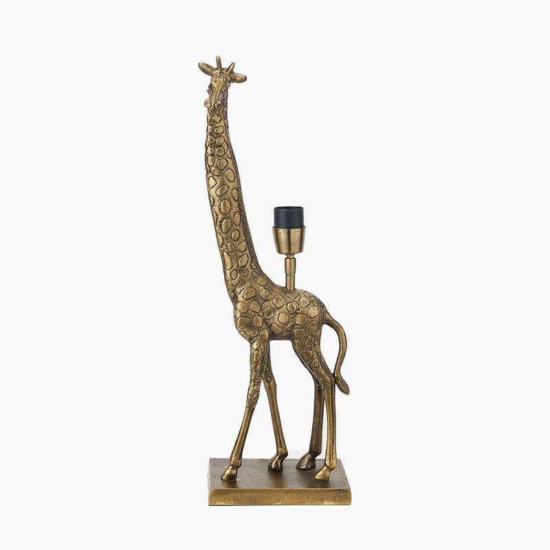 Savanna Giraffe Lamp Base, H56.5cm, Antique Brass