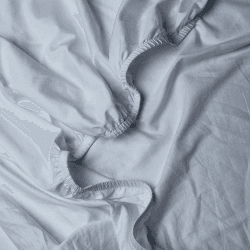 Image showing the Perfect Percale  Fitted Sheet, Superking, Nordic Sky product.