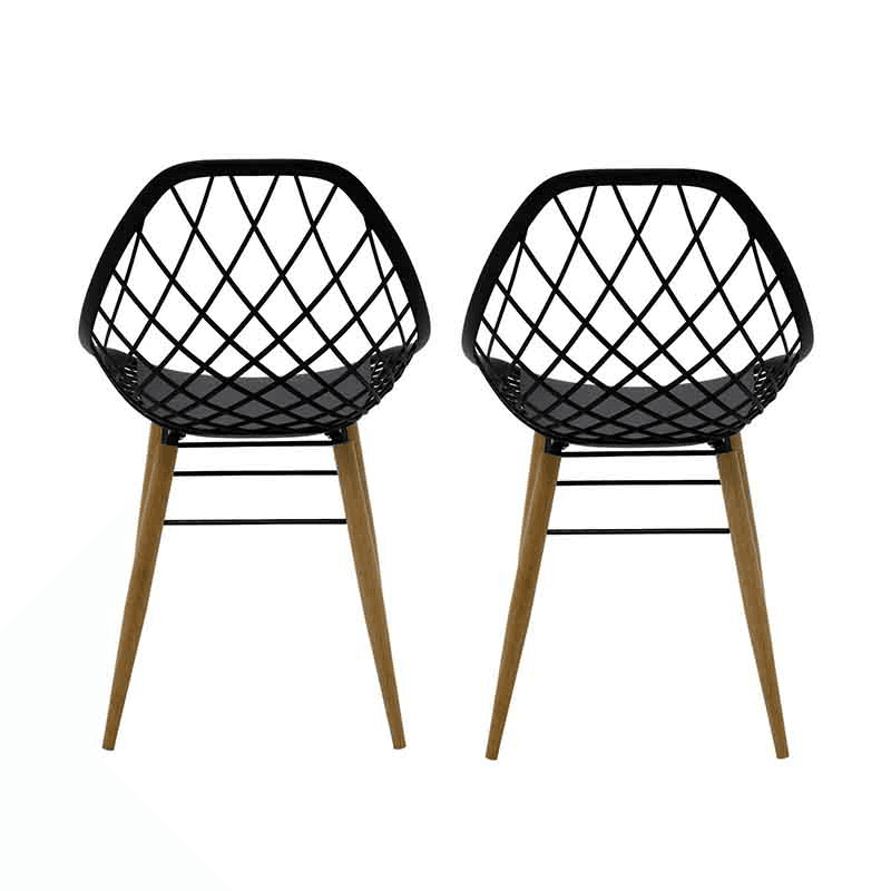 Philo Set of 2 Chairs, Black