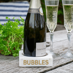 Image showing the Bubbles Bottle Holder, L12.5x W12.5 x H3.5cm, White product.