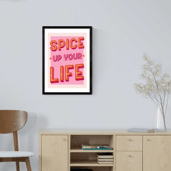 Image showing the HollieGraphik Spice Up Your Life Print, Pink product.