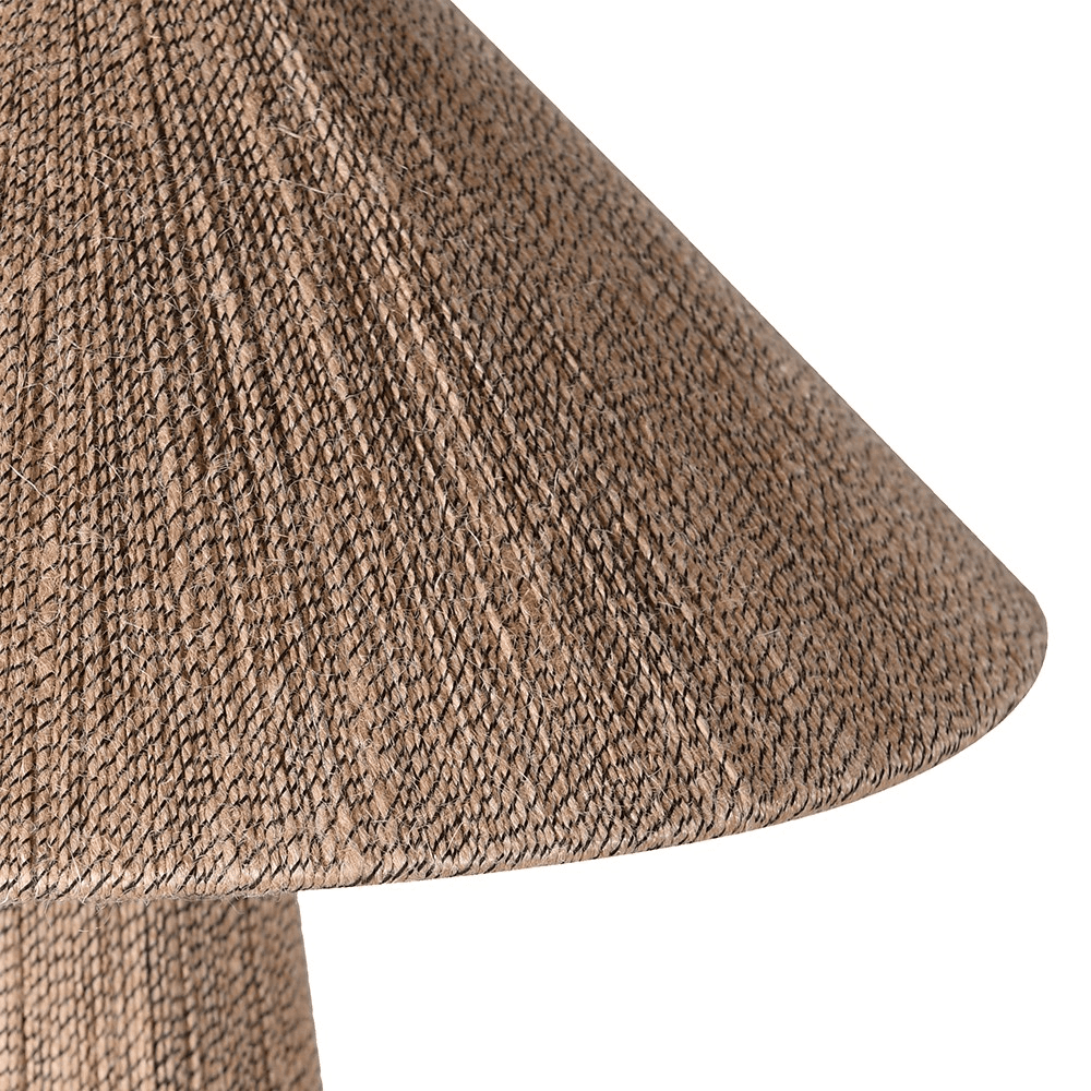 Jute Table Lamp with Empire Shade, H47cm, Natural