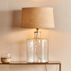 Image showing the Edina Recycled Glass Table Lamp, H40.5cm, Clear product.