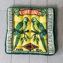 Image showing the Love Birds Matchbox Seat Pad product.