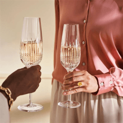 Image showing the Lismore Diamond Essence Set of 2 Flutes, 315ml, Clear product.