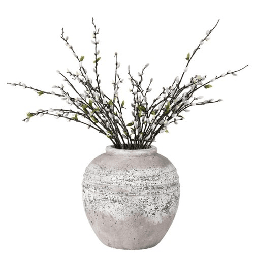Vase, H34cm, Distressed Stone